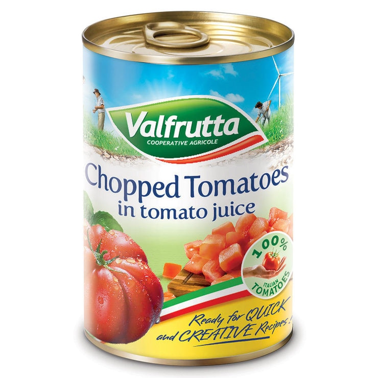 Valfrutta Chopped Tomatoes, 12 x 400g Costco UK
