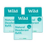 Wild Fresh Cotton & Sea Salt Deodorant Refills, 3 Pack