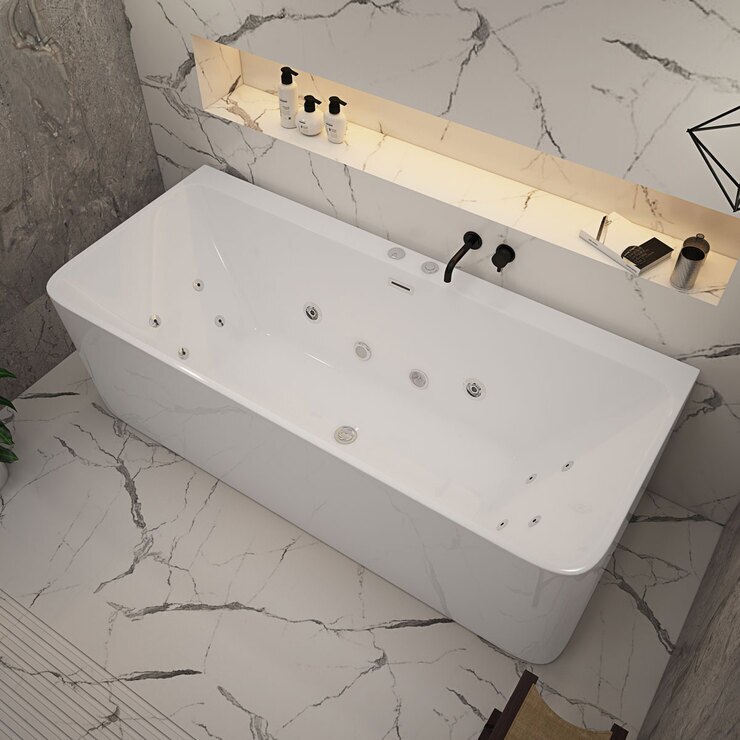 Platinum Spas Paris Freestanding Modern Bath Costco UK