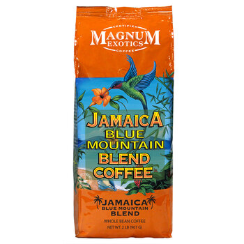 Magnum Exotics Jamaican Blue Mountain 10% Blend Whole Bean Coffee, 907g