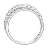 0.90ctw Cross Diamond Ring, 14k White Gold