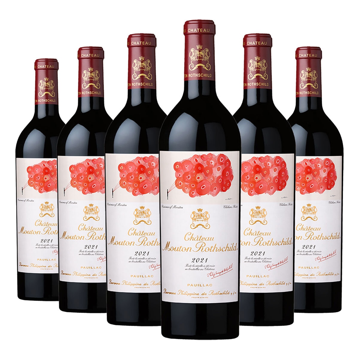 Chateau Mouton Rothschild Pauillac 1ER Grand Cru Classe 2021, 6 x 75cl
