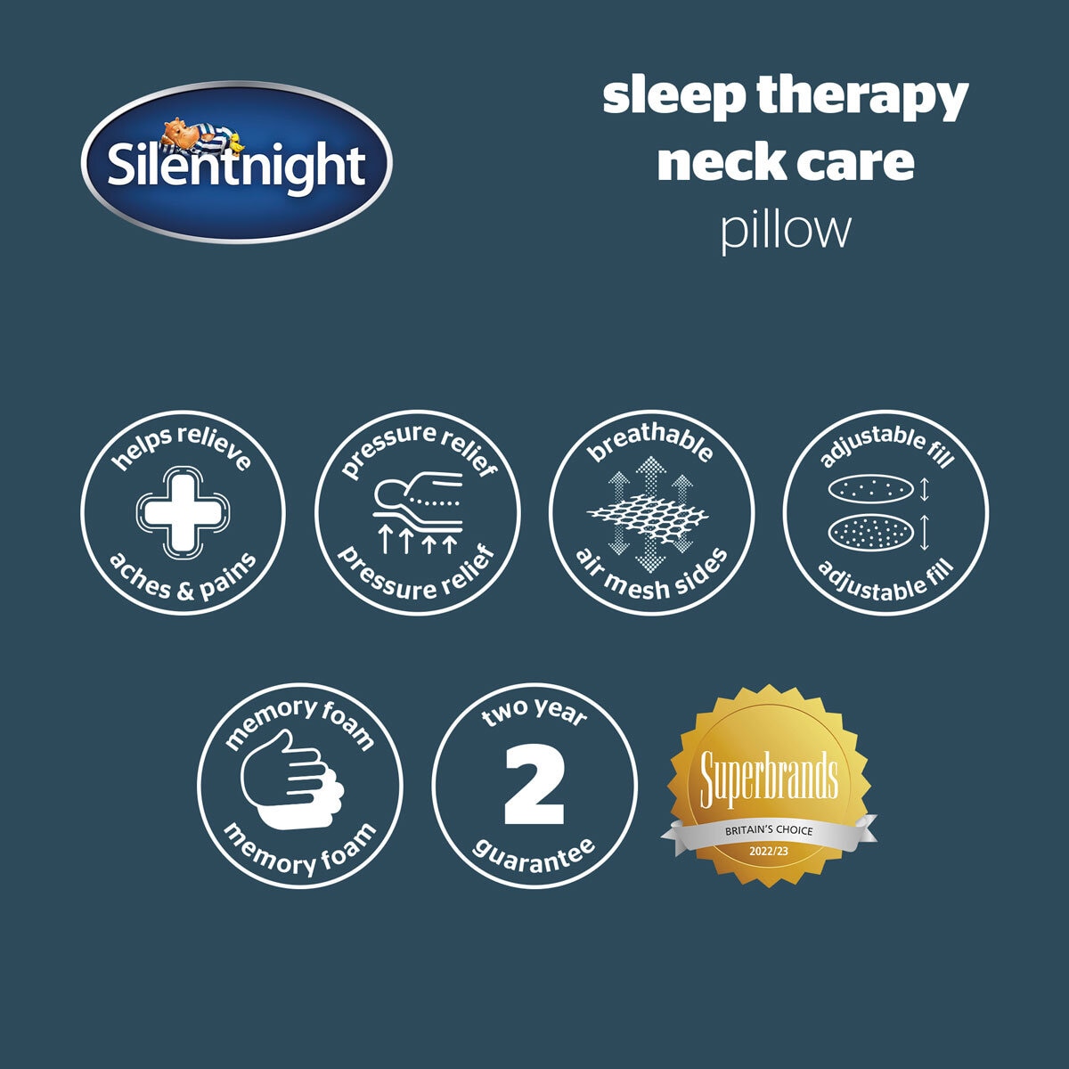 Silentnight Sleep Therapy Neck Care Butterfly Pillow