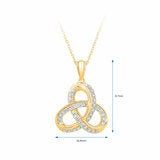 0.34ctw Round Brilliant Cut Diamond Knot Pendant, 14ct Yellow Gold 0.34ctw Round Brilliant Cut Diamond Knot Pendant, 14ct Yellow Gold