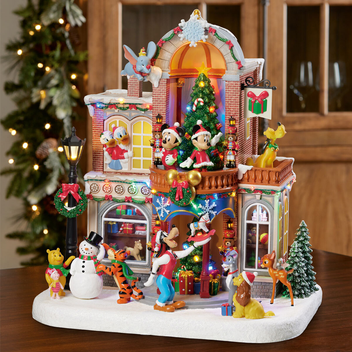 1.25ft 38cm Disney Animated Holiday Toy Shop with Light
