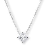 0.50ctw Round Brilliant Diamond Quatrefoil Pendant, 18ct White Gold