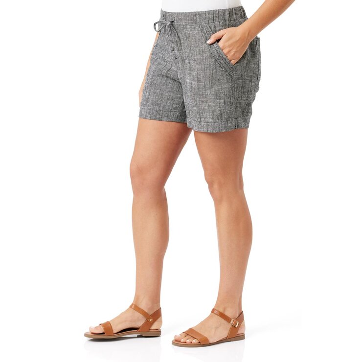 Briggs Ladies Linen Short in Black
