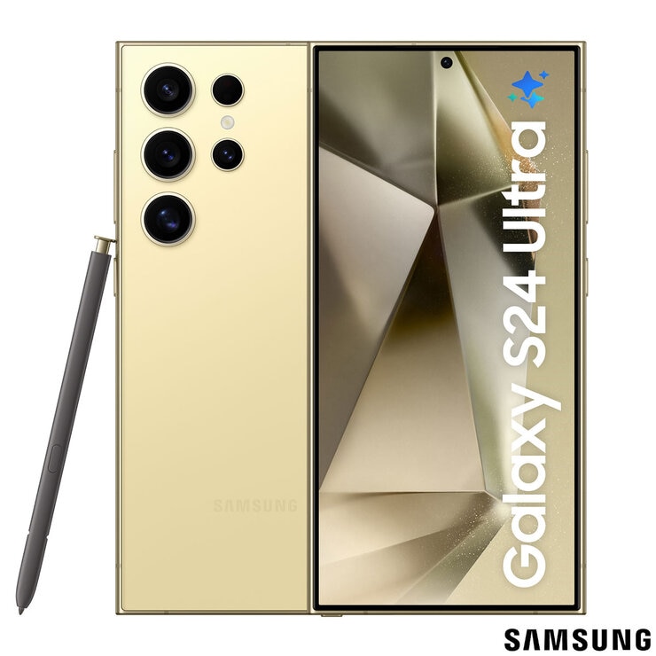 Samsung Galaxy S24 Ultra, 256GB Sim Free Mobile Phone in Titanium Yellow, SM-S928BZYGEUB