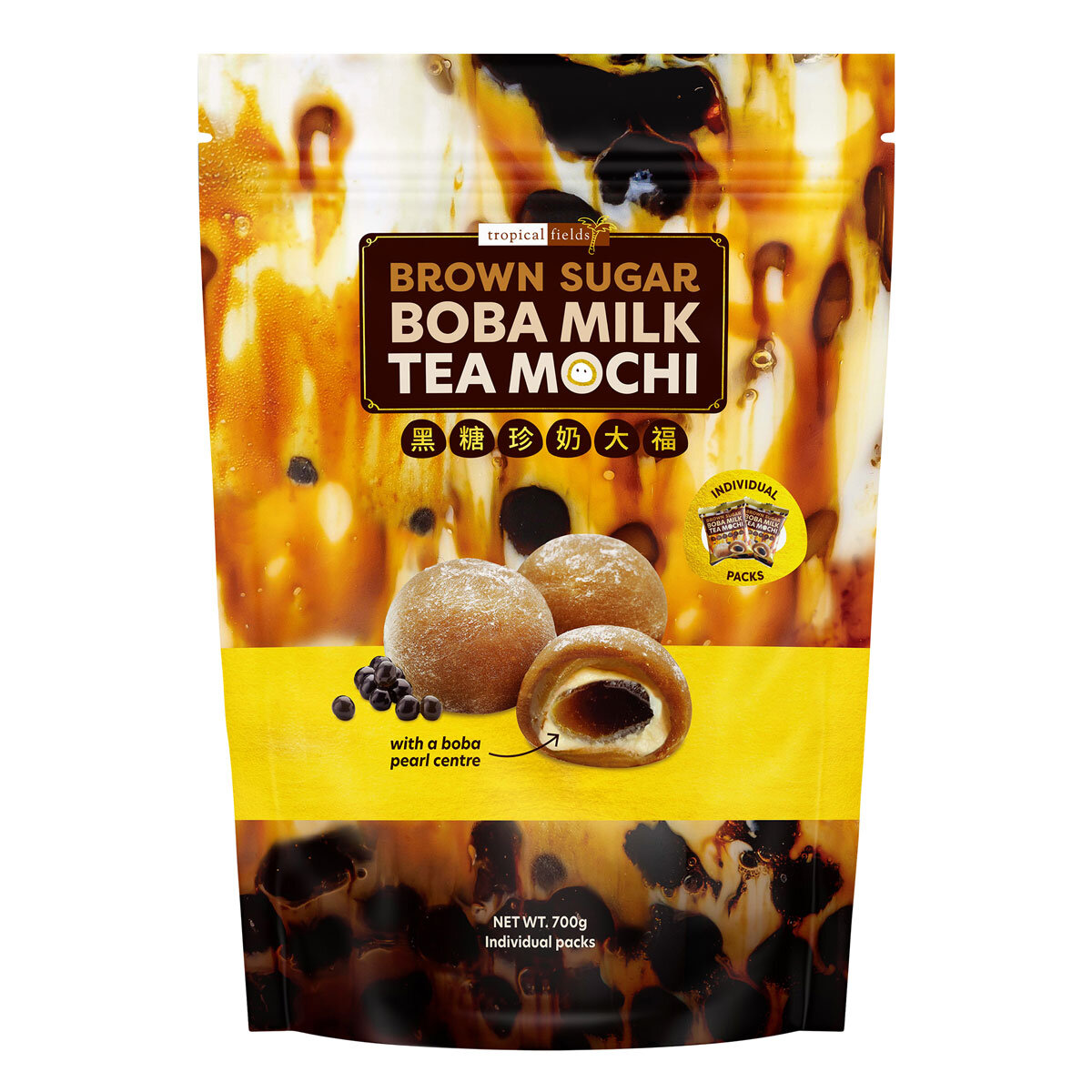 Tropical Fields Boba Milk Tea Mochi, 900g Costco UK