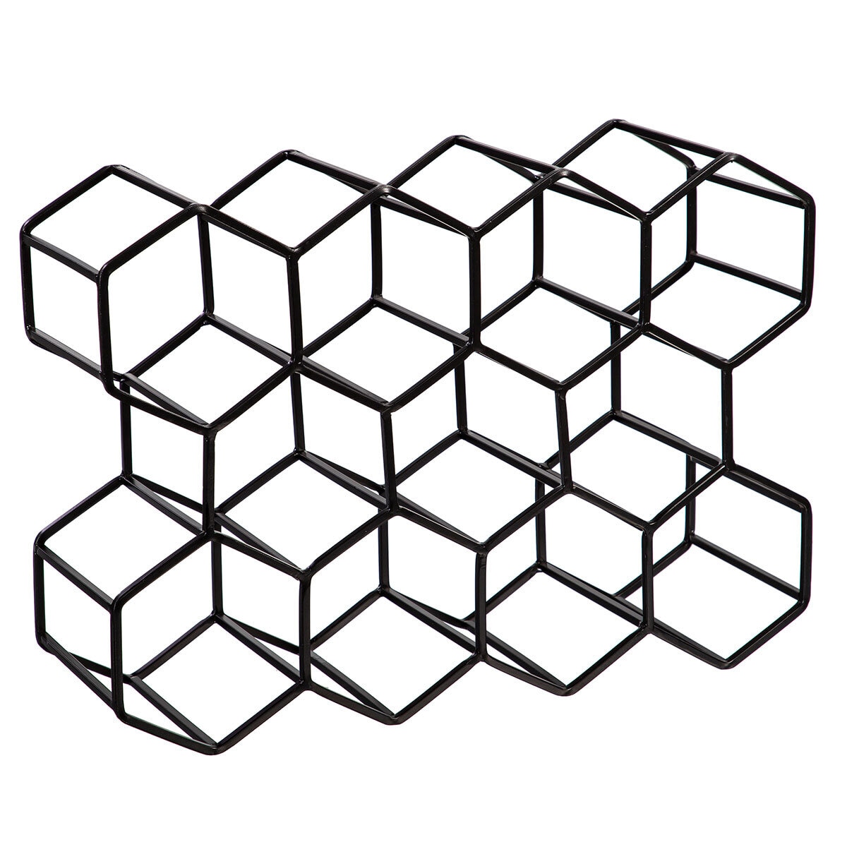 Evergreen 11 Bottle Wine Rack in Black