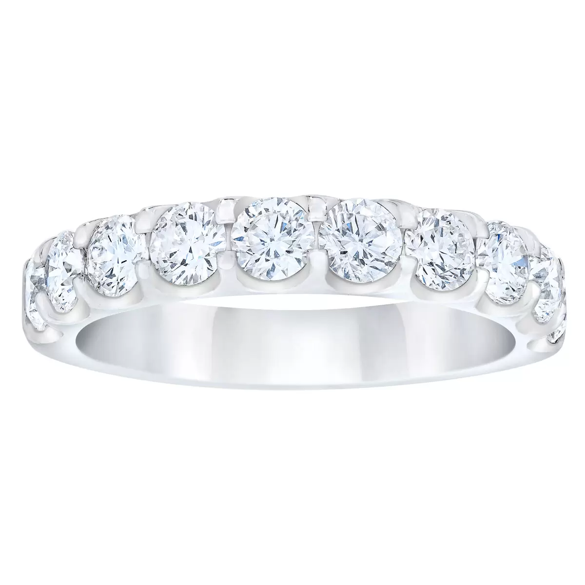 1.50ctw 10 Stone Diamond Anniversary Band, Platinum