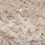 Bowron Long Wool Sheepskin Double Sided Cushion, 35 x 35cm in Stone