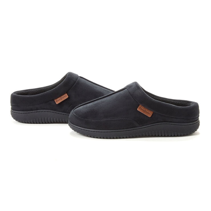 Dearfoam Memory Foam Men's Clog Slippers in Black
