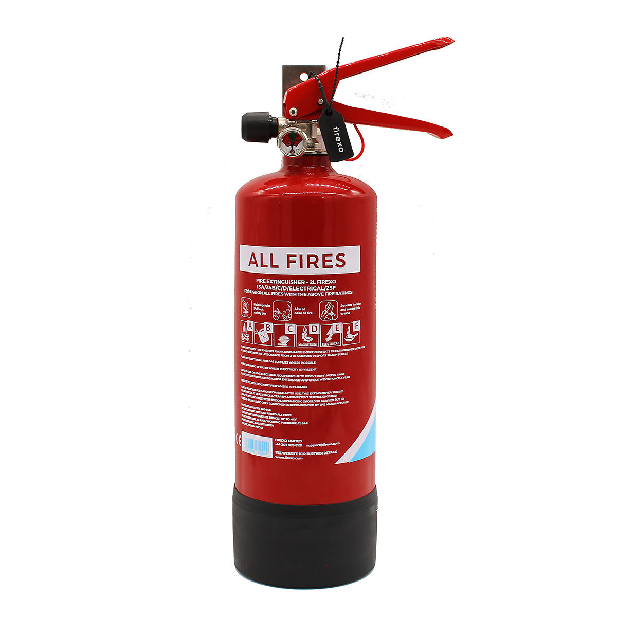 Cut out image of fire extinguisher on white background