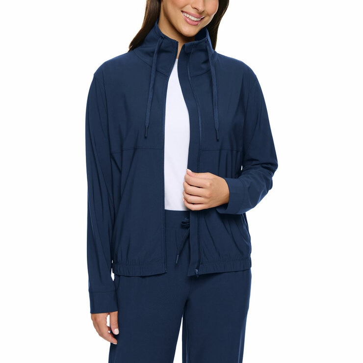 Kirkland Signature Women's Full Zip Active Jacket in Blue