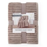 Casual Living Textured Plush Throw in Taupe, 127 x 177 cm