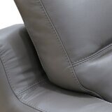 Colby Dark Grey Leather Armchair with Power Footrest
