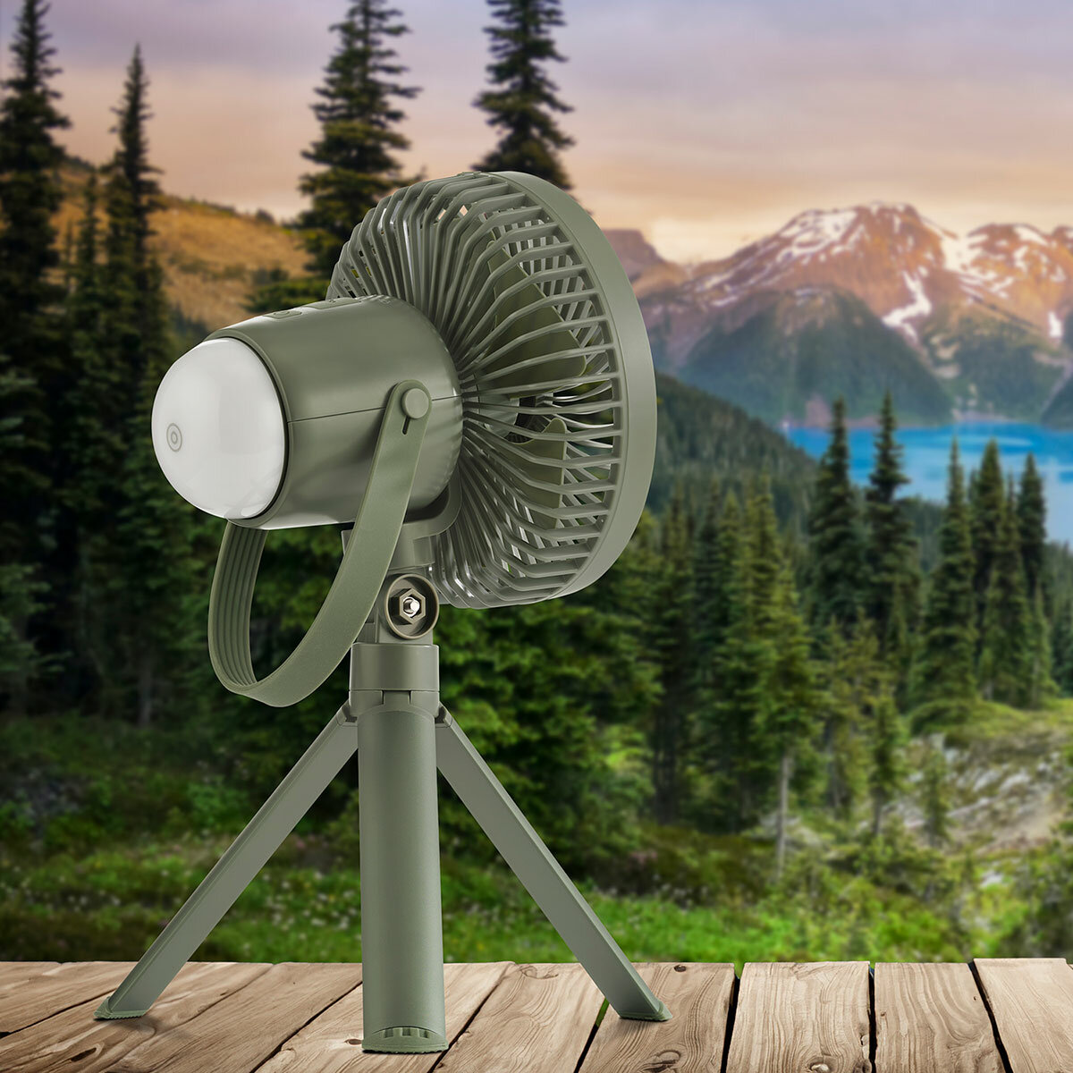 Camelion Rechargeable Camping Fan With LED Light