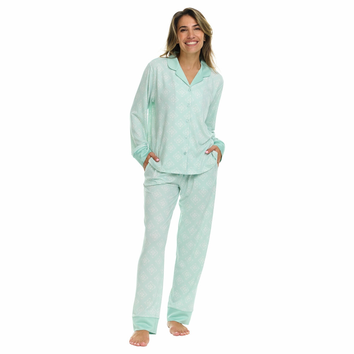 Flora Nikrooz Ladies Notch Collar 2 Piece Pyjama Set Flora Nikrooz Ladies Notch Collar 2 Piece Pyjama Set