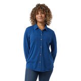 32 Degrees Stretch Cotton Shirt in Denim Blue