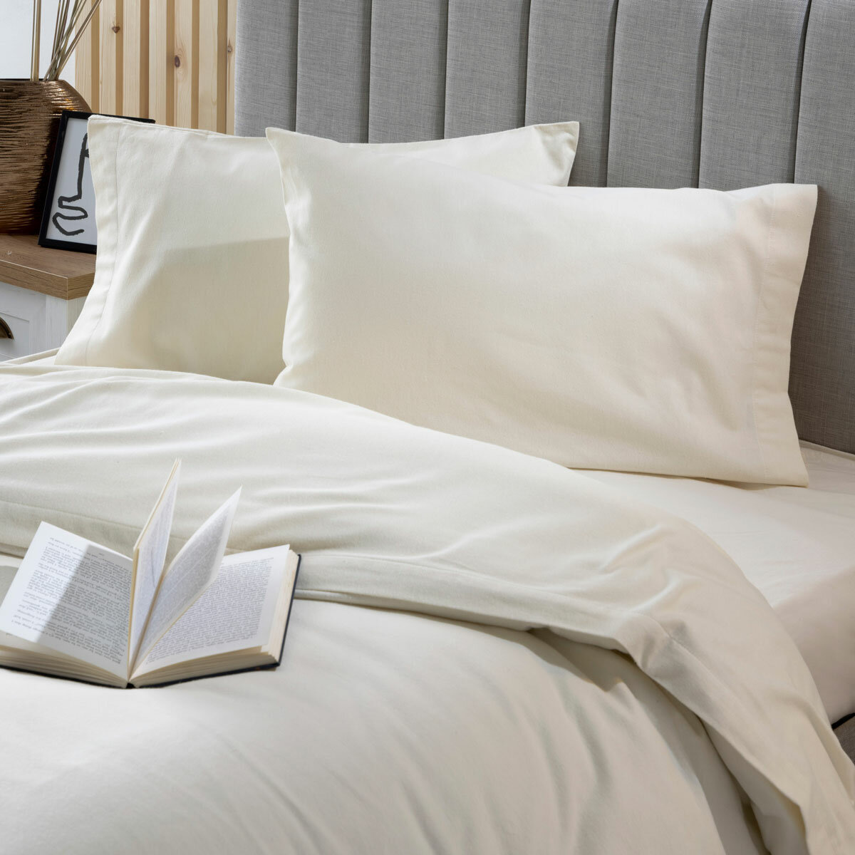 Belledorm Brushed Cotton Cream Bedding Bundle, in 4 Sizes Belledorm Brushed Cotton Cream Bedding Bundle, in 4 Sizes