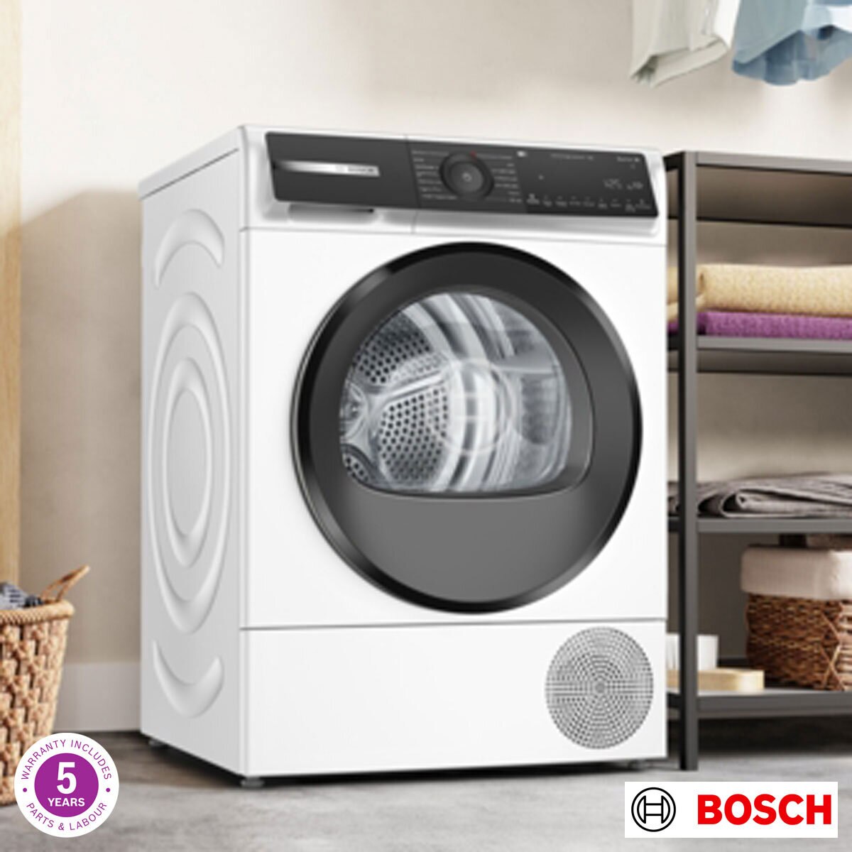 Bosch WQH246D9GB, Series 6, 9kg Dryer A+++ Rating White