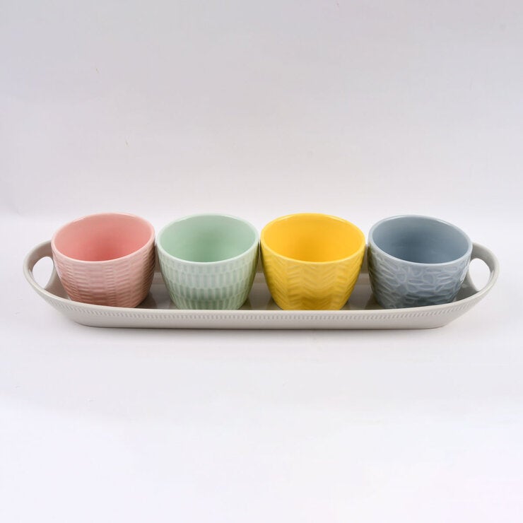Bico Stoneware Bowl Set, 5 Piece Bico Stoneware Bowl Set, 5 Piece