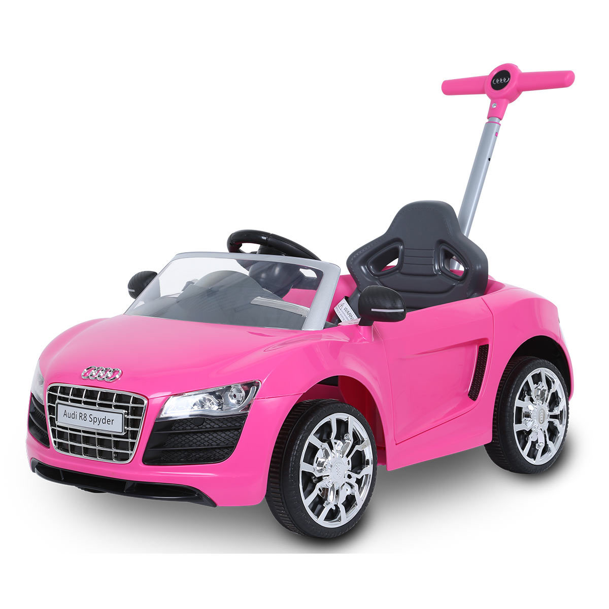 Rollplay Audi R8 Spyder Children's Push Car Ride On - Pink (12+ Months)