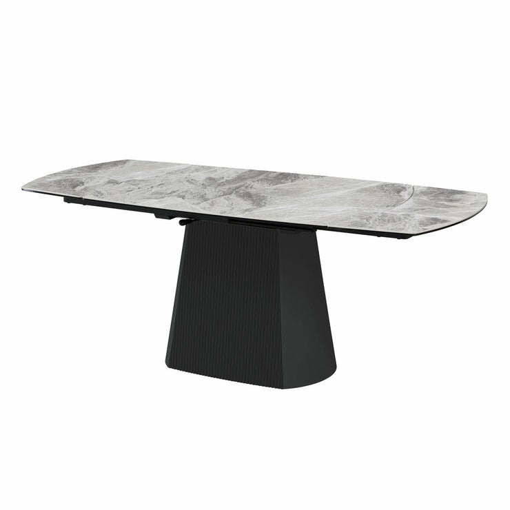 Bahamas Ceramic Extending Dining Table + 6 Grey Chairs, Seats 6-8 Bahamas Ceramic Extending Dining Table + 6 Grey Chairs, Seats 6-8