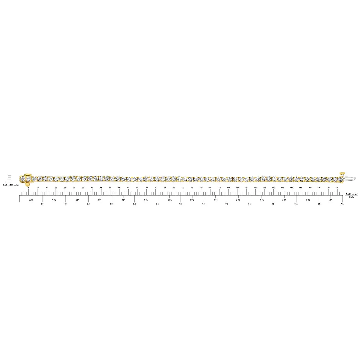 Yellow Gold 5ctw Tennis Bracelet