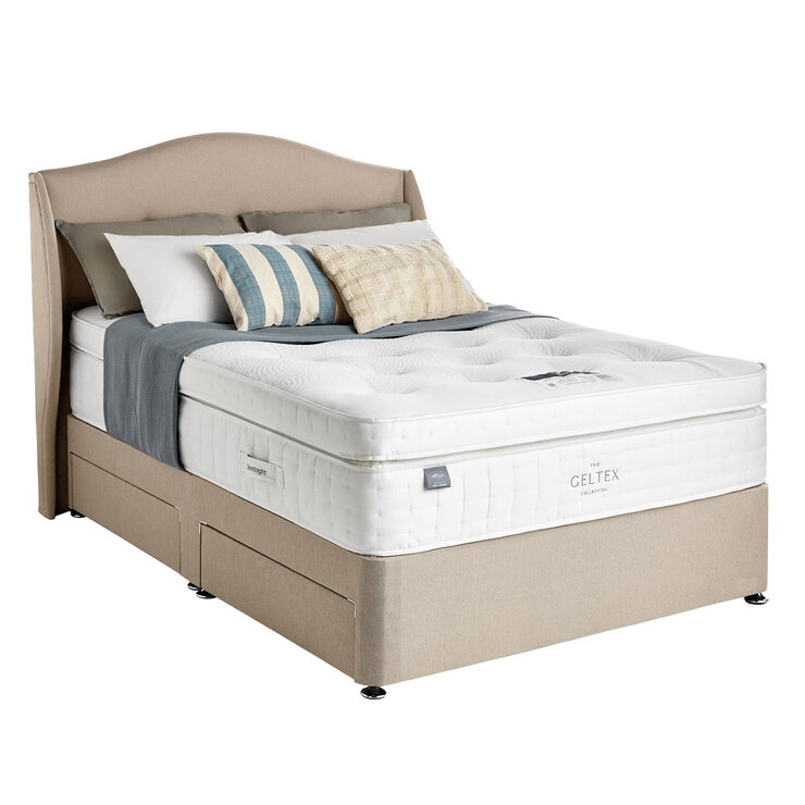 Silentnight Geltex 4000 Mattress & Sandstone Divan in 4 Sizes