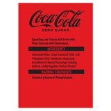 Ingredient information on red background