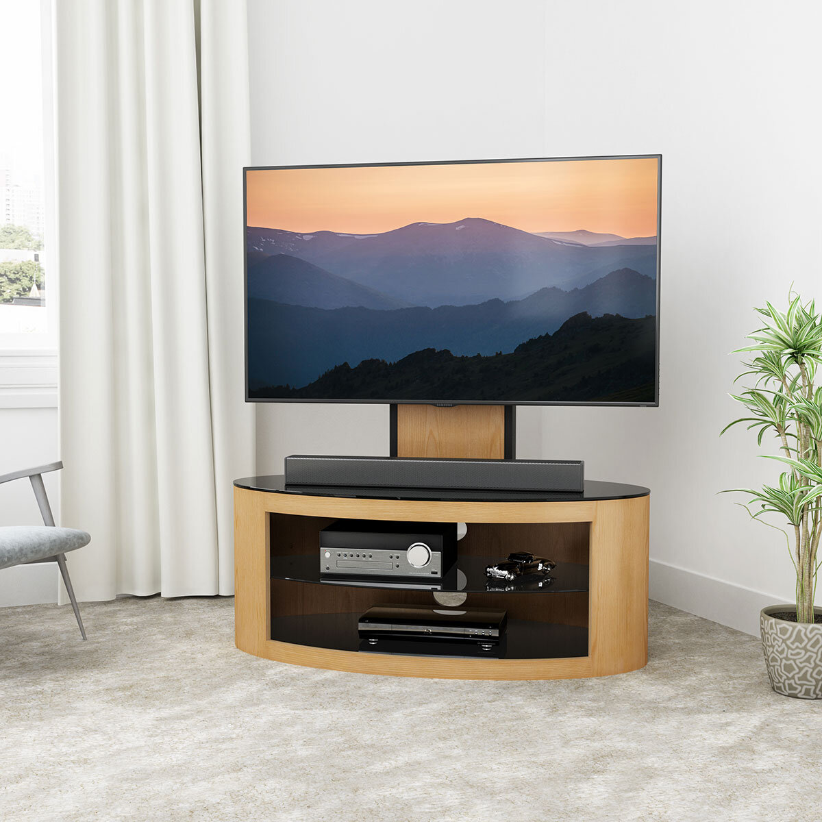 AVF Buckingham 1000 TV Stand for TVs up to 65", in 2 Colours