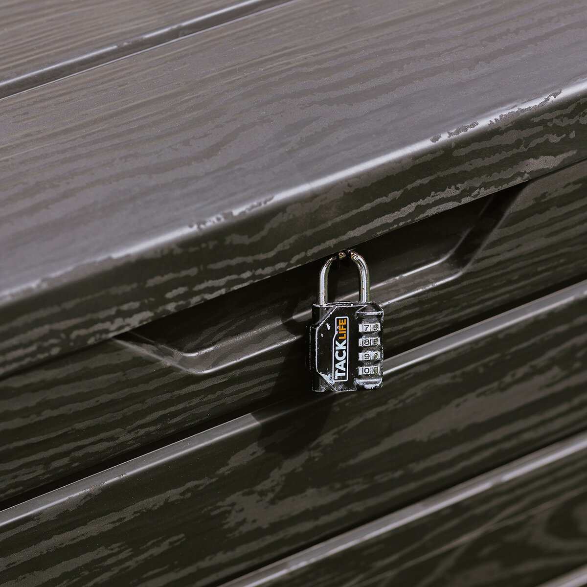 Wood look finish and lock