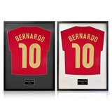 Bernardo Silva Signed Framed Portugal Football Shirt in 2 Options: White or Black Mount Bernardo Silva Signed Framed Portugal Football Shirt in 2 Options: White or Black Mount