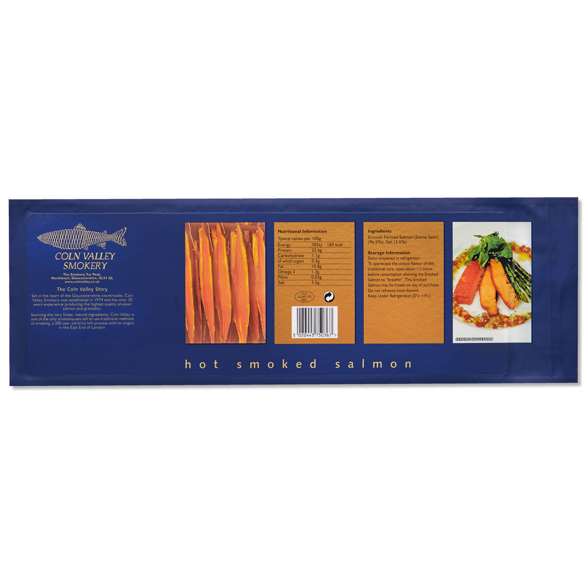 Coln Valley Kiln Roasted Salmon, 800g (Serves 6-8 people)