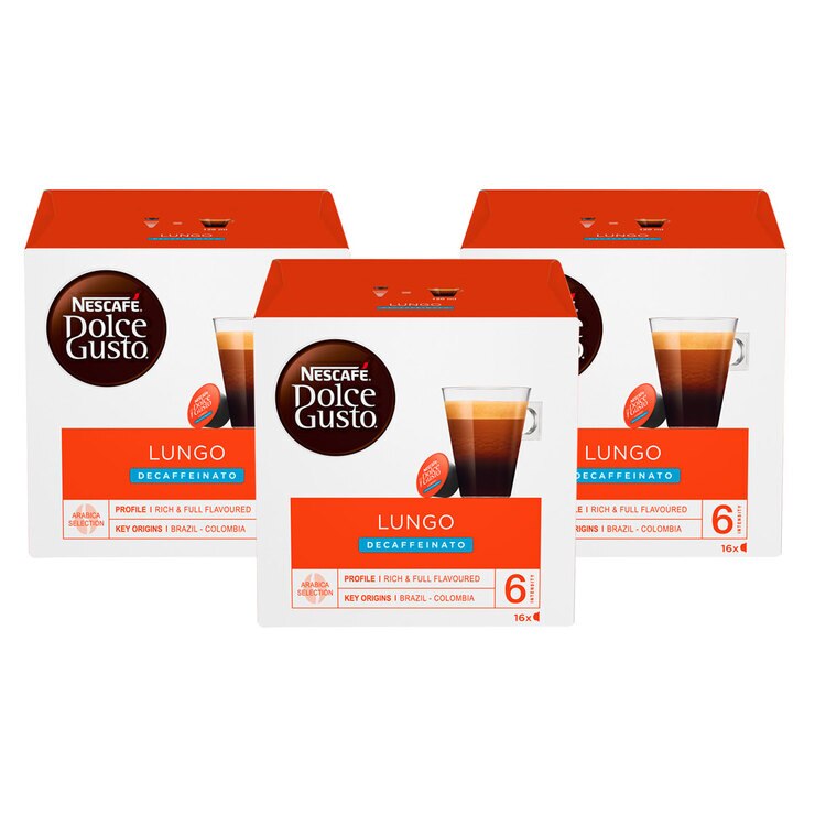Nescafé Dolce Gusto Lungo Decaf Coffee Pods, 48 Servings ...