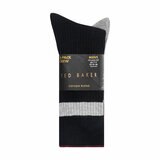 Ted Baker Men's Ribbed Sock 6 Pack in Black
