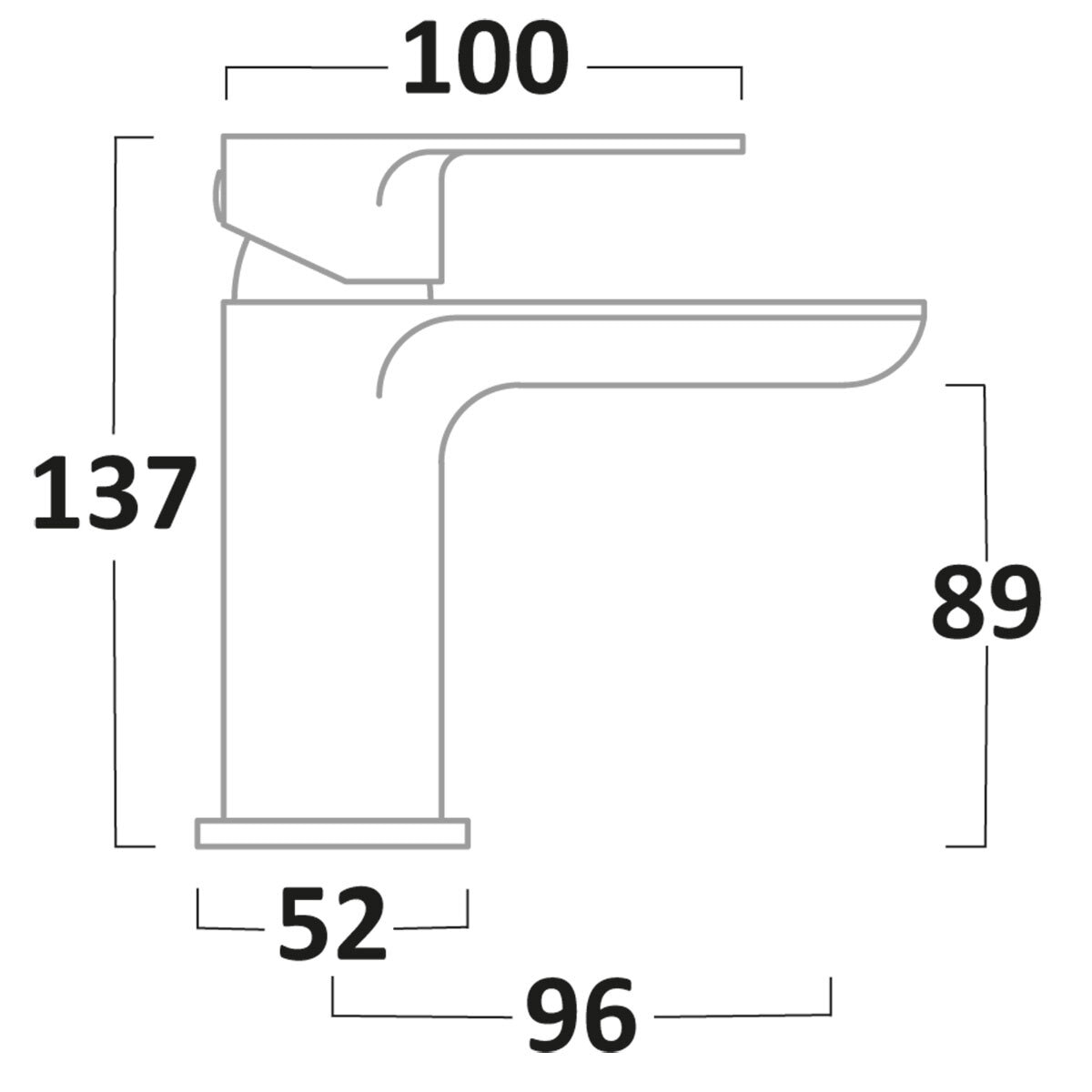 Tavistock Nation Basin Mixer Tap with Click Waste