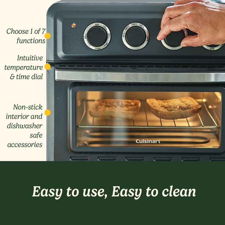 Cuisinart Air Fryer Mini Oven easy to use, easy to clean