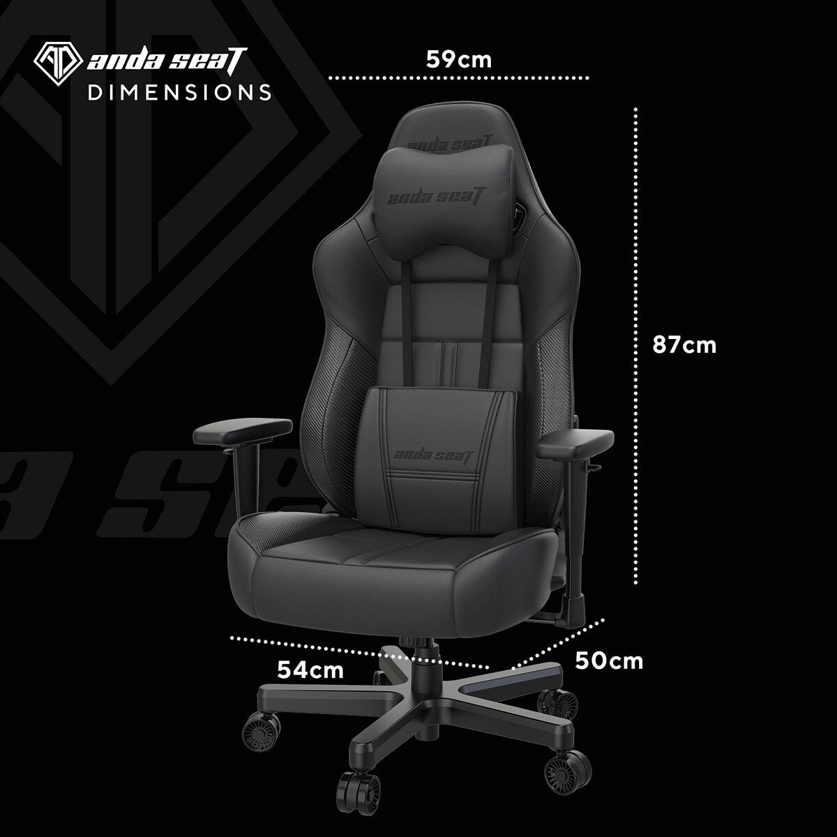 Dark Demon Dragon Large Gaming Chair - Black