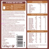 Chocolate nutritional panel