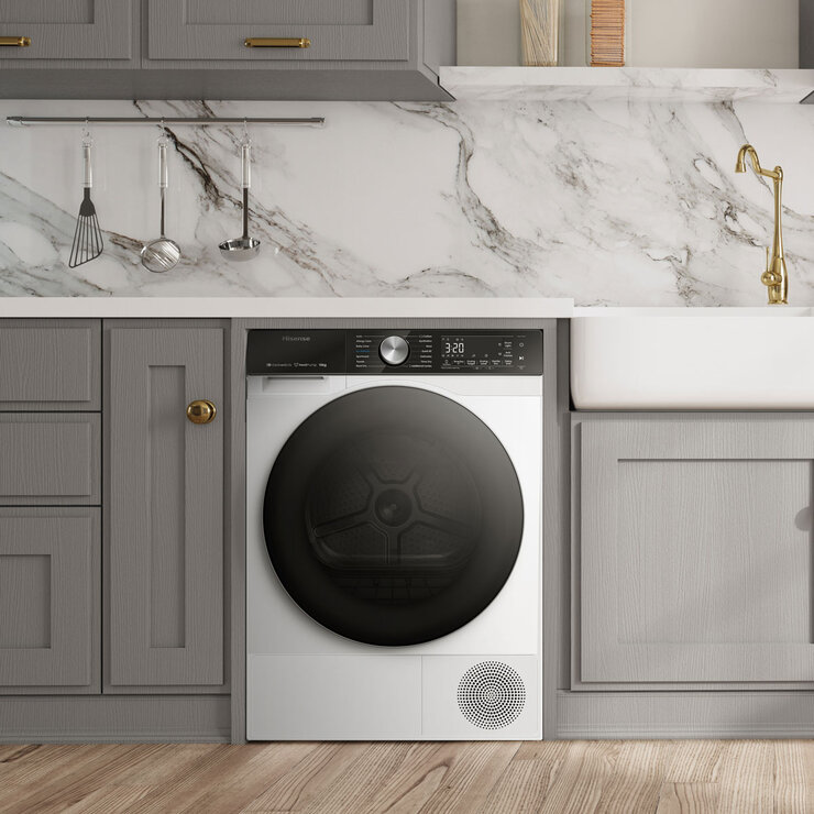 Hisense DH5S102BW, 10kg Heat Pump Tumble Dryer A+++ Rating in White