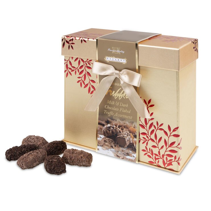 Gavarny Flaked Belgian Chocolate Truffles, 525g in Gold Costco UK