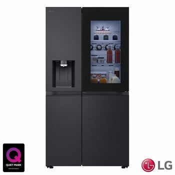 LG GSXE81EVBE Side by Side Smart Fridge Freezer With InstaView, E Rated in Black