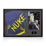 Luke Littler Signed Framed Snooker Shirt including 1 Photo, with Black Mount