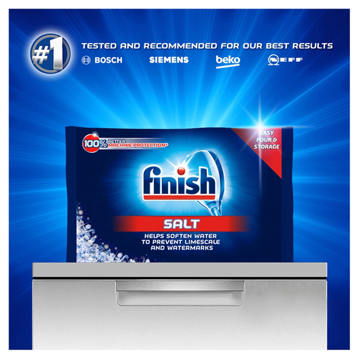Finish Dishwasher Salt, 8 x 2kg