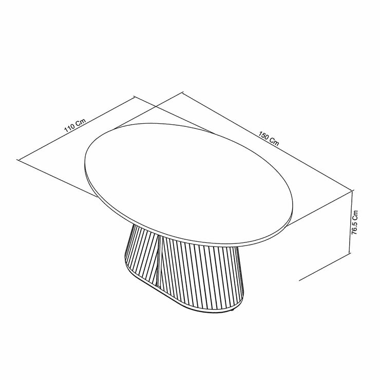 Bentley Designs Vega Scandi Light Oak Dining Table, Seats 4