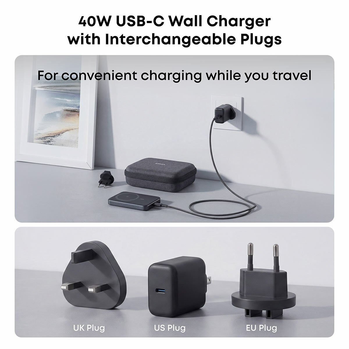 ANKER MAGSAFE POWERBANK 10k powerbank 100w cable TRAVEL BUNDLE + MULTI country adapters +case ANKER MAGSAFE POWERBANK 10k powerbank 100w cable TRAVEL BUNDLE + MULTI country adapters +case