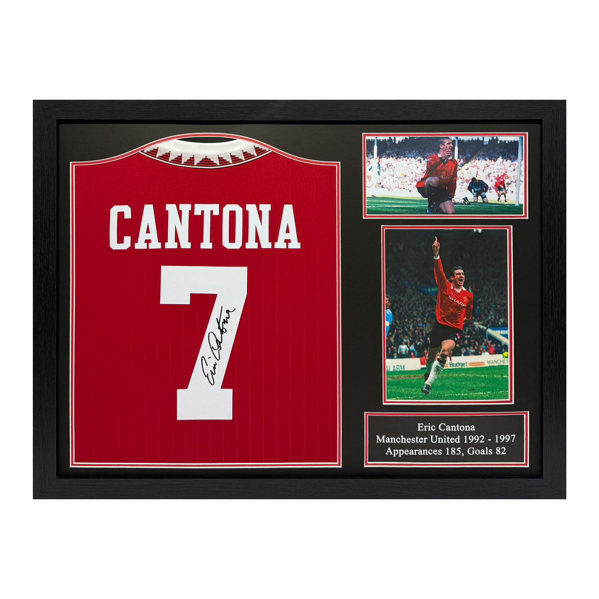 Eric Cantona Signed Framed Manchester United Shirt Eric Cantona Signed Framed Manchester United Shirt